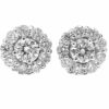 halo stud siamond earrings