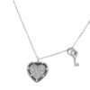 heart and key pavr diamond pendant