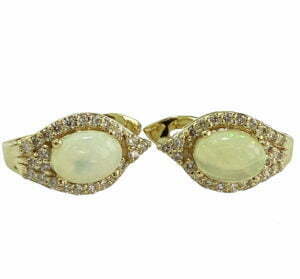 opal diamond earrings