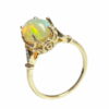 oval opal filigree diamond ring