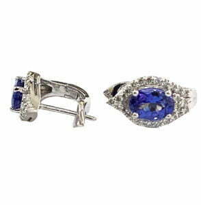 oval tanzanite earrings