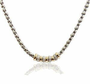 rolling gold diamond necklace