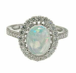 oval opal diamond ring