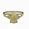 OVAL opal diamond ring