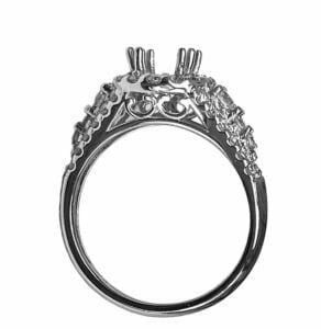 graduante pave setting diamond ring