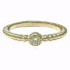 Milgrain buble design diamond engagement ring