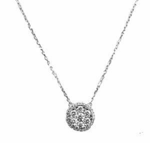 cluster diamond necklace