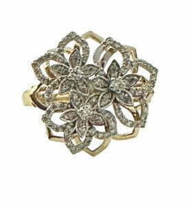 cluster diamond moving parts ring