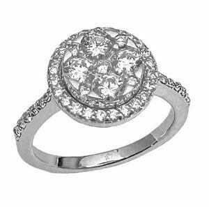 diamond cluster necklace