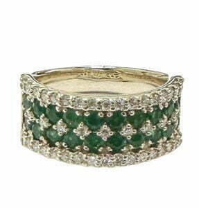 round emerald diamond ring