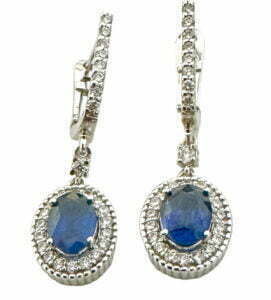 clip on sapphire diamond earrings