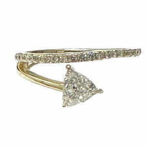 Trilion diamond engagement ring