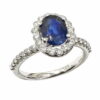 Halo diamonds sapphire rings