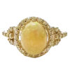 oval opal diamond ring