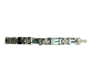 aquamarine diamond bracelet