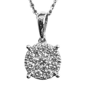 Big cluster diamond necklace