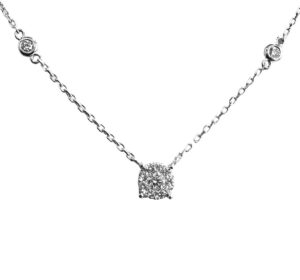 cluster diamond necklace