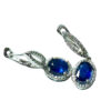 dangling sapphire diamond earrings