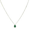 pear shape emerald diamond necklace