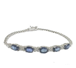 oval sapphire diamond bracelet