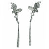 dangling butterfly diamond earrings