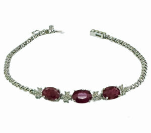 Ruby diamond bracelet