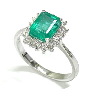 emerald ct, emerald diamond ring