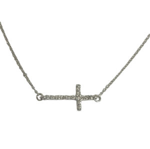 SMALL FLAT CROSS IN STERLING SILVER