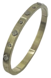 sand blasted diamond bangle