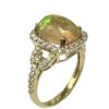 square opal diamond ring