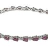 pear shape ruby and diamond bracelet