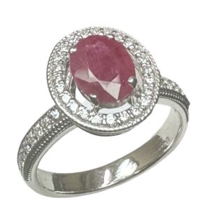 oval ruby diamond ring