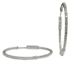 one carat round hoop earrings 