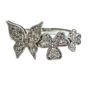 butterfly and petal ring