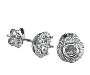 Diamond stud earrings