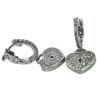 Heart pave diamond Huggies earrings