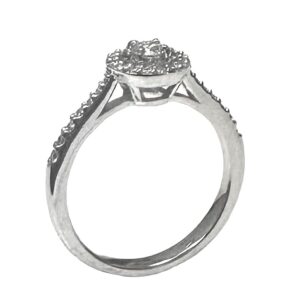 illusion setting diamond engagement ring