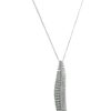 leaf pendant with pave set diamond