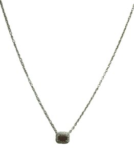 rectangle ruby necklace