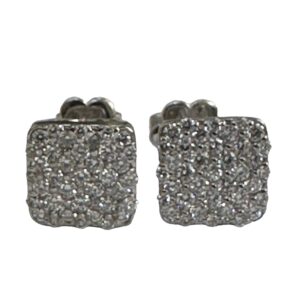 Pave diamond earrings