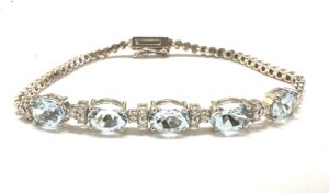 Aquamarine diamond bracelet