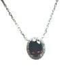 Garnet diamond pendant