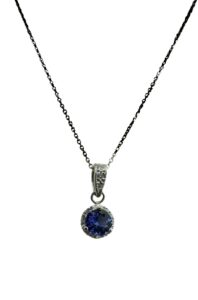 Tanzanite diamond pendant