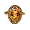 citrine diamond ring