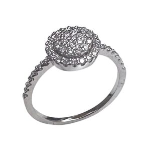 Diamond cluster wedding ring