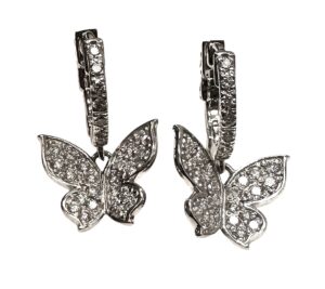 Butterfly diamond earrings