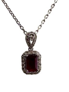 Diamond ruby necklace
