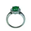 Oval halo diamond ring