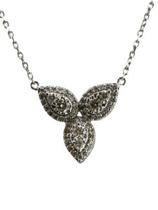 Three pear shaped diamond pendant