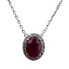 Oval ruby pendant